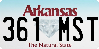 AR license plate 361MST