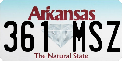 AR license plate 361MSZ