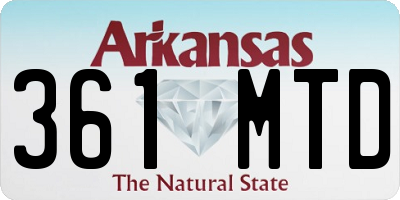 AR license plate 361MTD