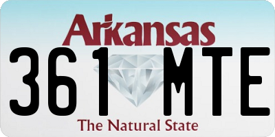 AR license plate 361MTE