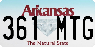 AR license plate 361MTG