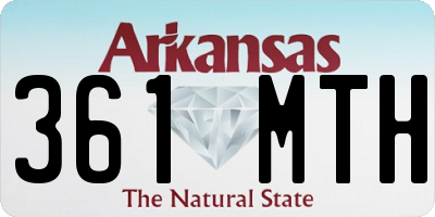 AR license plate 361MTH