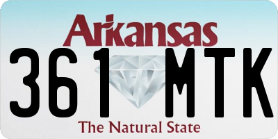 AR license plate 361MTK