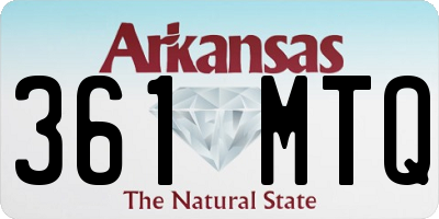AR license plate 361MTQ