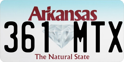 AR license plate 361MTX