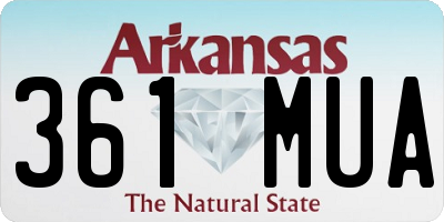 AR license plate 361MUA