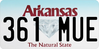 AR license plate 361MUE