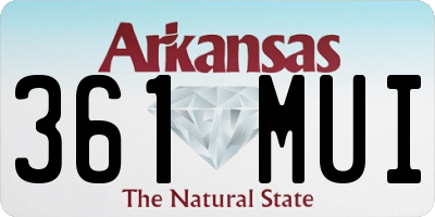 AR license plate 361MUI