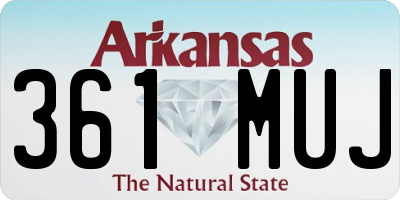 AR license plate 361MUJ