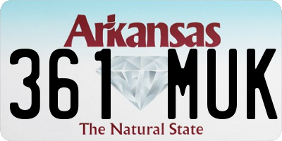 AR license plate 361MUK