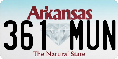 AR license plate 361MUN