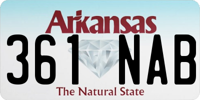 AR license plate 361NAB