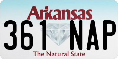 AR license plate 361NAP