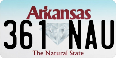AR license plate 361NAU