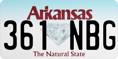 AR license plate 361NBG