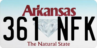 AR license plate 361NFK