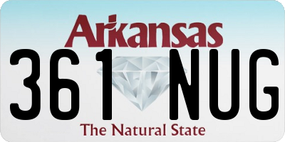 AR license plate 361NUG
