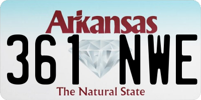 AR license plate 361NWE
