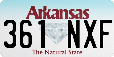 AR license plate 361NXF