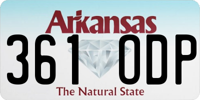 AR license plate 361ODP