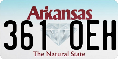 AR license plate 361OEH