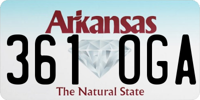 AR license plate 361OGA