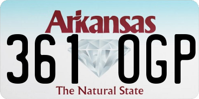 AR license plate 361OGP