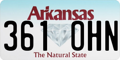 AR license plate 361OHN