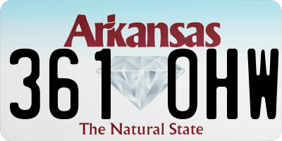 AR license plate 361OHW