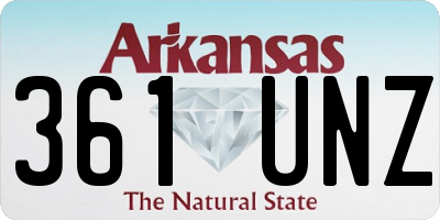 AR license plate 361UNZ