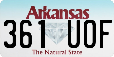AR license plate 361UOF