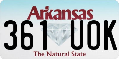 AR license plate 361UOK
