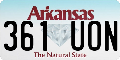 AR license plate 361UON