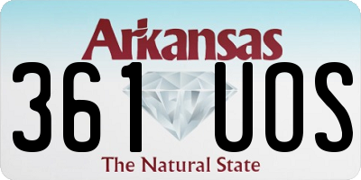 AR license plate 361UOS