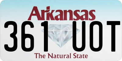 AR license plate 361UOT