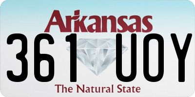 AR license plate 361UOY