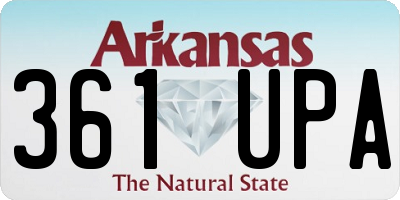 AR license plate 361UPA