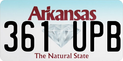 AR license plate 361UPB