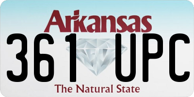 AR license plate 361UPC