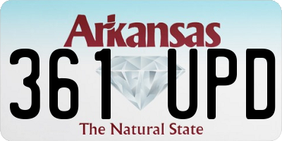 AR license plate 361UPD
