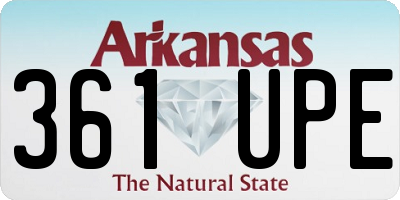 AR license plate 361UPE