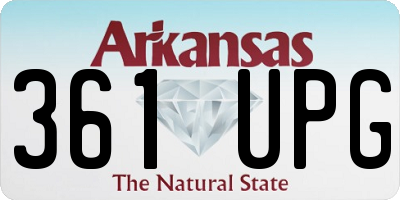 AR license plate 361UPG