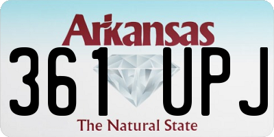 AR license plate 361UPJ