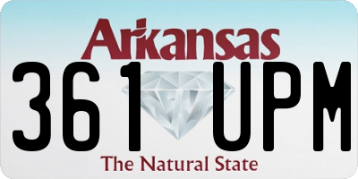 AR license plate 361UPM