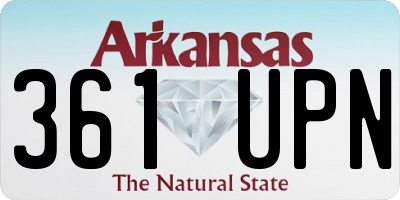 AR license plate 361UPN