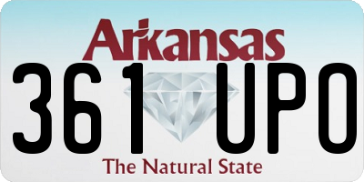 AR license plate 361UPO