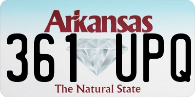 AR license plate 361UPQ