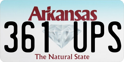 AR license plate 361UPS