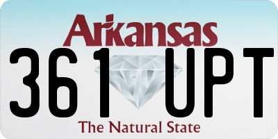 AR license plate 361UPT