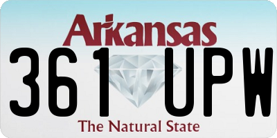 AR license plate 361UPW